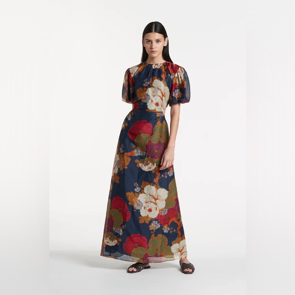 SIR Bonita Floral Puff Sleeve Gown